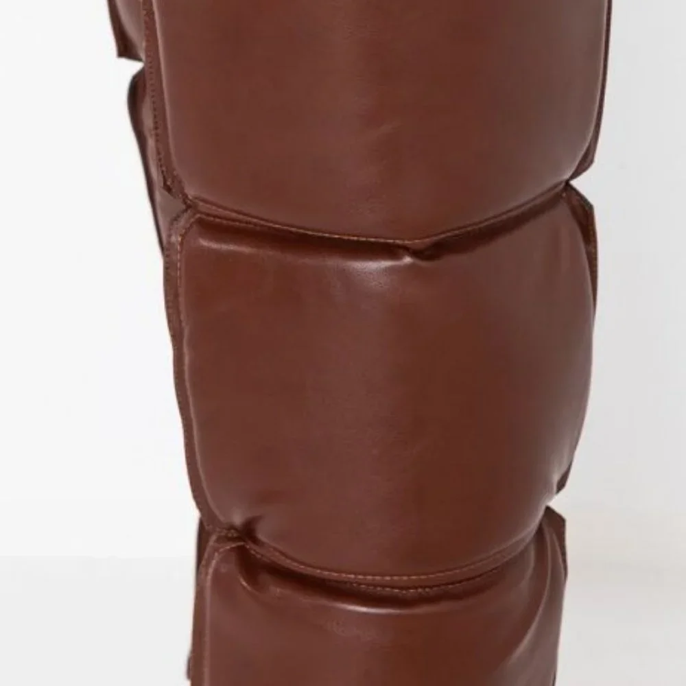 AZALEA WANG NOT YOUR AVERAGE STILETTO BOOT IN BROWN - Picture 2 of 9